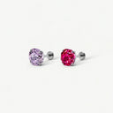 Dazzling Rose Cut Titanium Flat Back Earrings