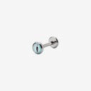 Bezel-Set Opal Titanium Flat Back Earrings