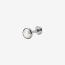 Bezel-set pearl flat back earrings