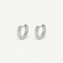 D-Shape Flat Huggie Titanium Hoop Earrings