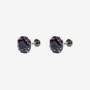 Dazzling Rose Cut Titanium Flat Back Earrings
