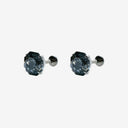 Dazzling Rose Cut Titanium Flat Back Earrings