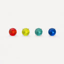 Frosted Round CZ flat back earrings