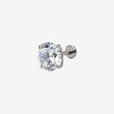 High-sparkle 7A Grade CZ Titanium Flat Back Earrings