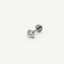 High-sparkle Moissanite flat back earrings