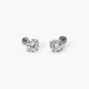 High-sparkle Moissanite flat back earrings