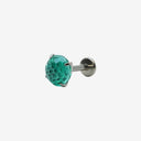 Jan to Dec Firework-Cut Round CZ flat back earrings