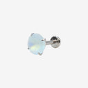 Jan to Dec Frosted Round CZ flat back earrings