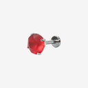 Jan to Dec Frosted Round CZ flat back earrings