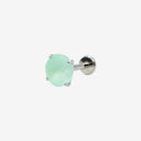Jan to Dec Frosted Round CZ flat back earrings