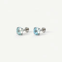 Jellyfish-Cut Cubic Zirconia Titanium Flat Back Earrings