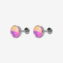 Large Opal Titanium Flat Back Earrings