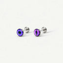 Mystic Eye Titanium Flat Back Earrings