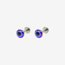 Mystic Eye Titanium Flat Back Earrings