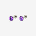 Mystic Eye Titanium Flat Back Earrings