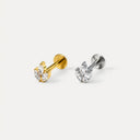 Petite Wheat Sprig Cluster flat back earrings