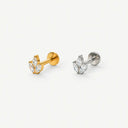 Petite Wheat Sprig Cluster flat back earrings