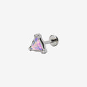 Triangular Jelly Opal Titanium Flat Back Earrings
