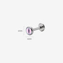Bezel-Set Opal Titanium Flat Back Earrings