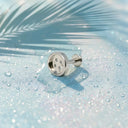 Button Coin Titanium Flat Back Earrings