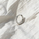CZ Pavé Huggie Titanium Hoop Earrings