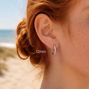 CZ Pavé Huggie Titanium Hoop Earrings