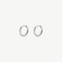 CZ Pavé Huggie Titanium Hoop Earrings