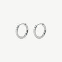 CZ Pavé Huggie Titanium Hoop Earrings