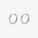 CZ Pavé Huggie Titanium Hoop Earrings