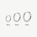 CZ Pavé Huggie Titanium Hoop Earrings