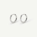 CZ Pavé Huggie Titanium Hoop Earrings