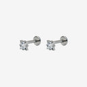 Chubby Star-Glitter Titanium Flat Back Earrings