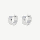 Chunky Wide Band Huggie 18K Gold Plated Titanium Hoop Earrings