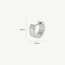 Chunky Wide Band Huggie 18K Gold Plated Titanium Hoop Earrings