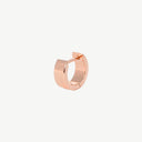 Chunky Wide Band Huggie 18K Gold Plated Titanium Hoop Earrings