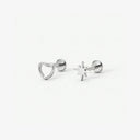 Classic Icons Titanium Flat Back Earrings