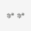 Classic Icons Titanium Flat Back Earrings