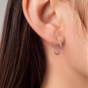 Classic Thin Titanium Hoop Earrings