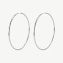 Classic Thin Titanium Hoop Earrings