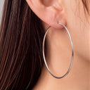 Classic Thin Titanium Hoop Earrings