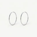 Classic Thin Titanium Hoop Earrings