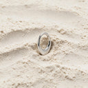 Crescent Moon Huggie Titanium Hoop Earrings