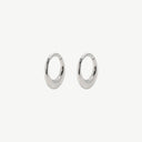 Crescent Moon Huggie Titanium Hoop Earrings