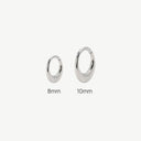 Crescent Moon Huggie Titanium Hoop Earrings