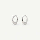 Crescent Moon Huggie Titanium Hoop Earrings