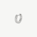 D-Shape Flat Huggie Titanium Hoop Earrings