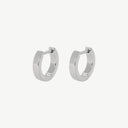 D-Shape Flat Huggie Titanium Hoop Earrings