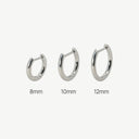 D-Shape INS Huggie Titanium Hoop Earrings