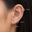 D-Shape INS Huggie Titanium Hoop Earrings
