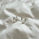 D-Shape INS Huggie Titanium Hoop Earrings